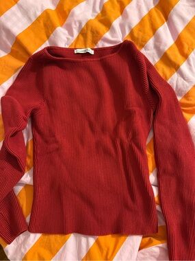 Abercrombie & Fitch Rust Red Ribbed Top